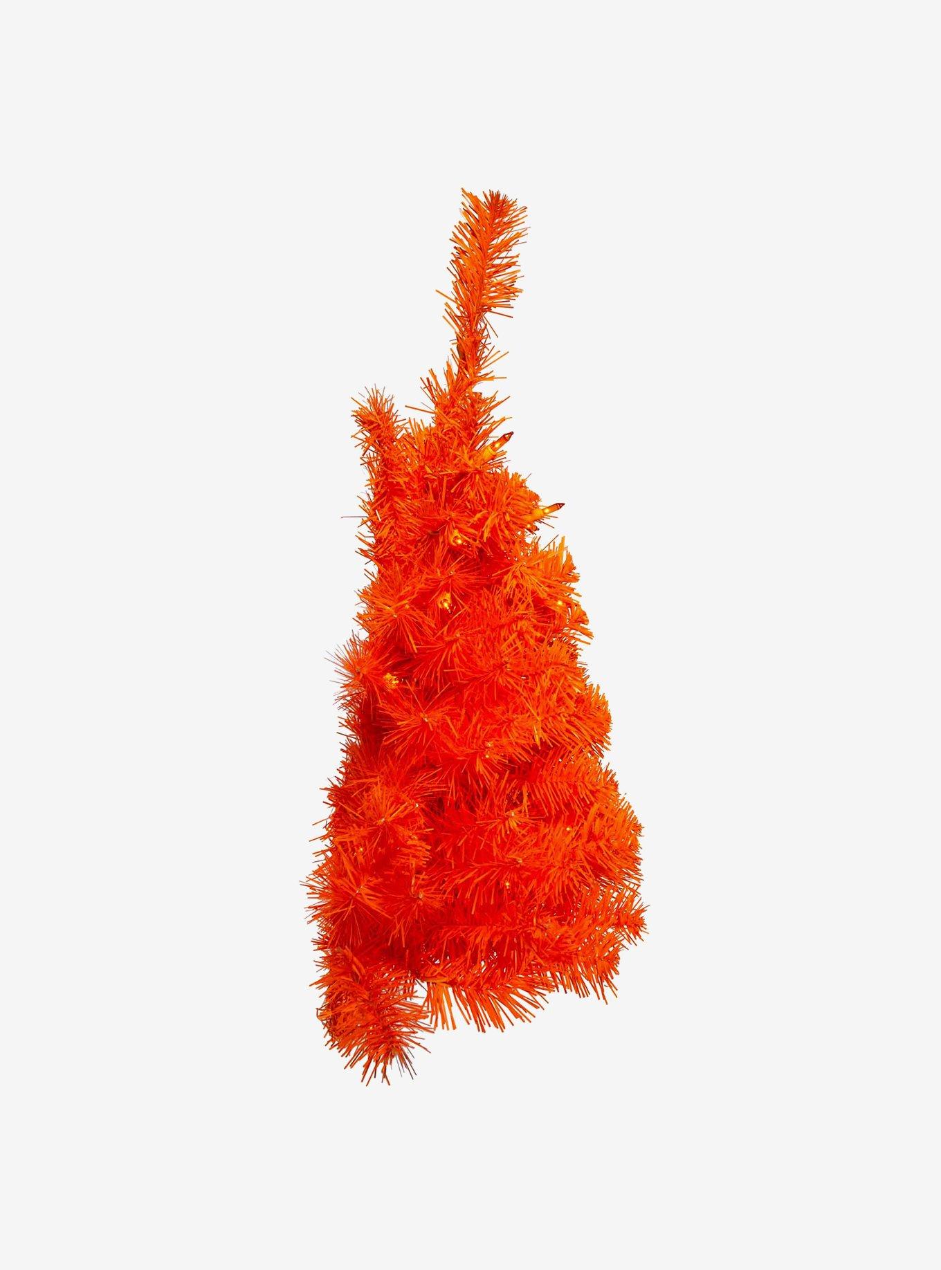 Pre Lit Incandescent Orange Wall Tree, , hi-res