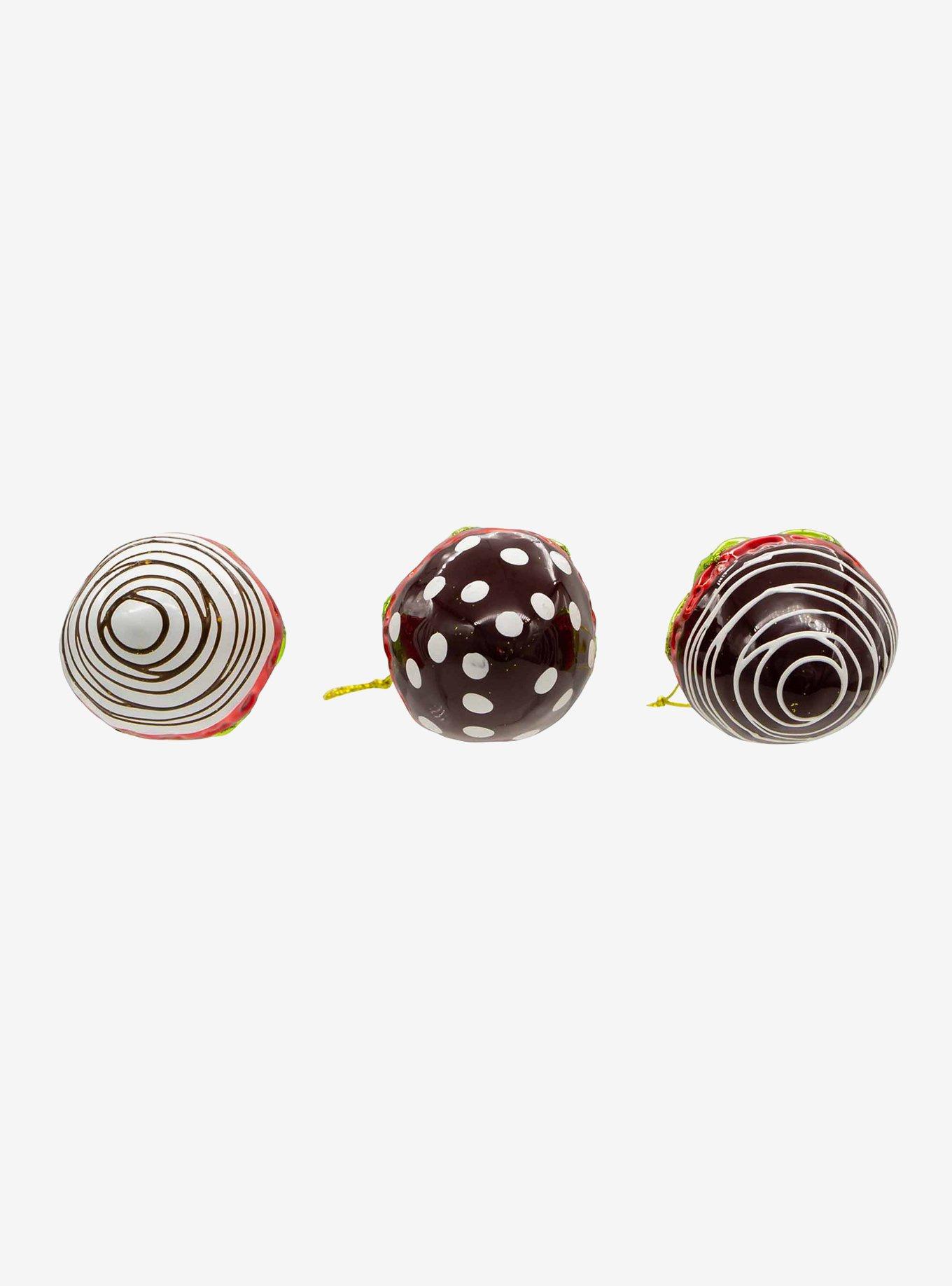 Chocolate Strawberry Noble Gems Glass Ornaments, , alternate