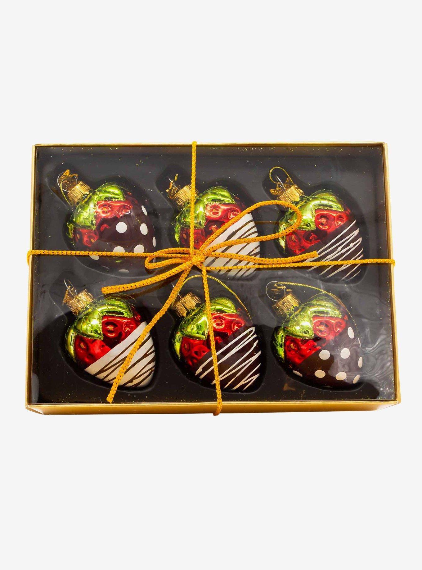 Chocolate Strawberry Noble Gems Glass Ornaments, , hi-res