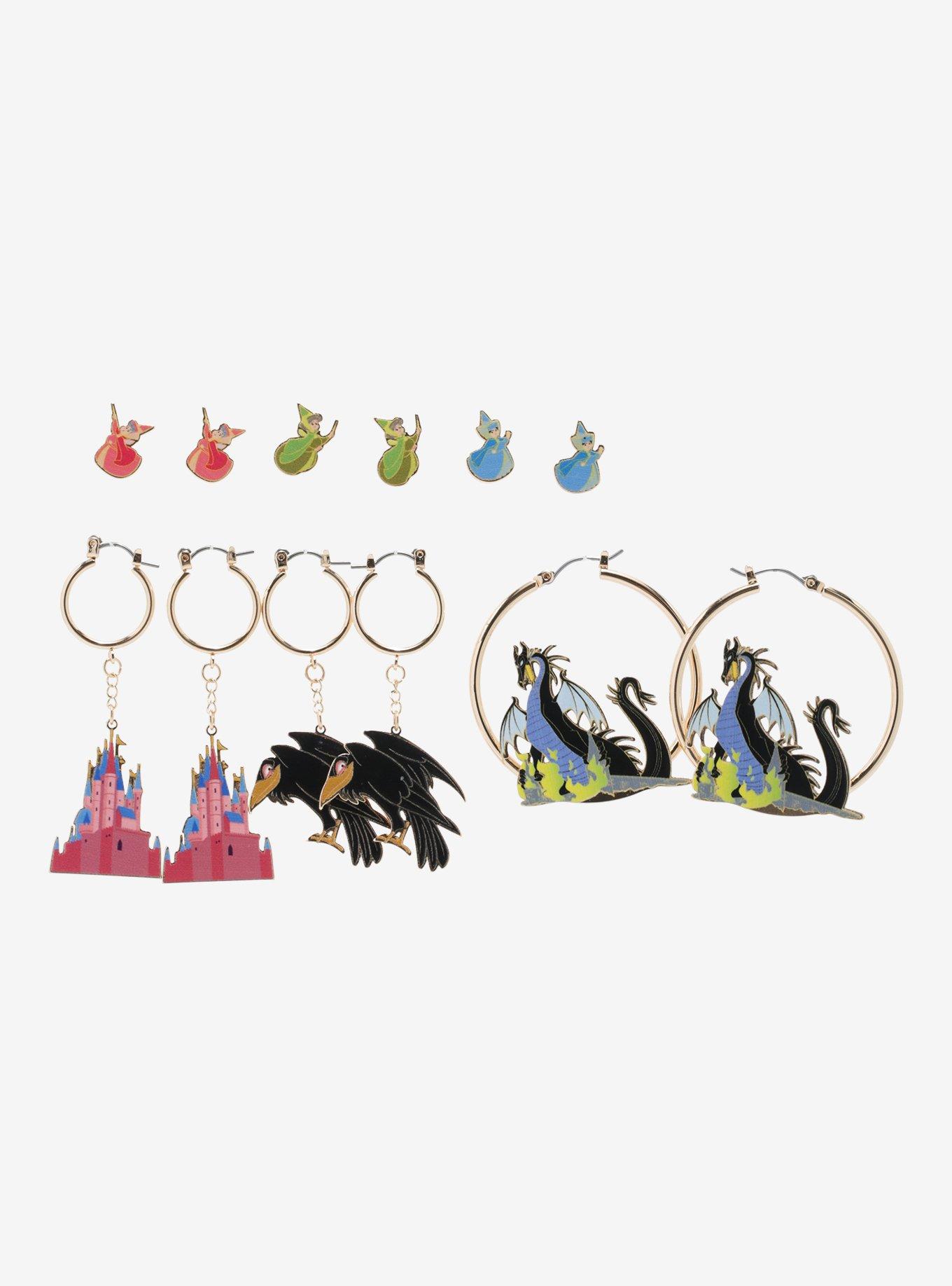 Disney Sleeping Beauty Character Earring Set, , alternate