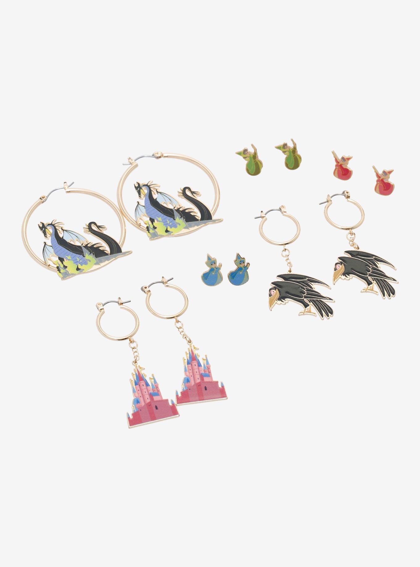 Disney Sleeping Beauty Character Earring Set, , alternate