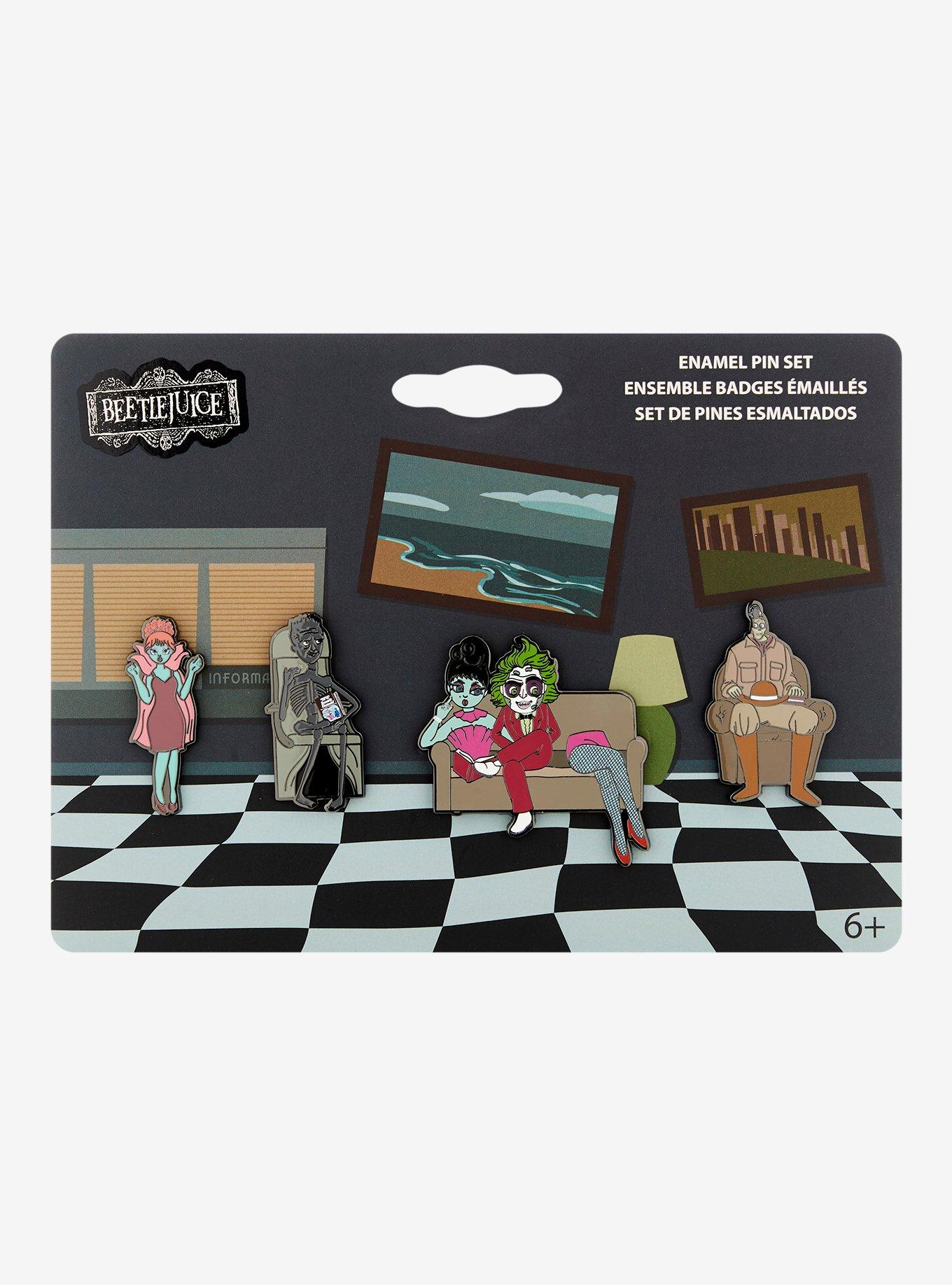 Beetlejuice Waiting Room Enamel Pin Set, , hi-res