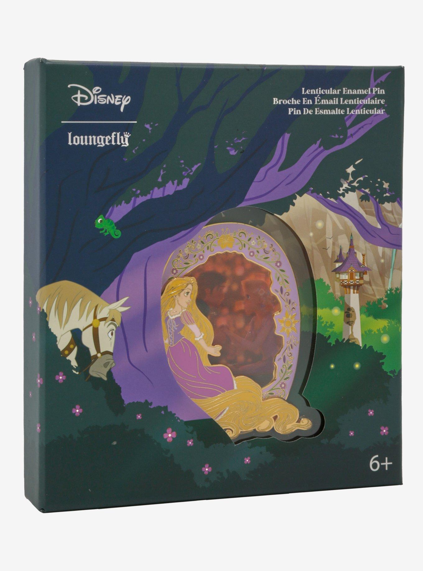 Loungefly Disney Tangled Rapunzel Lenticular Enamel Pin, , alternate