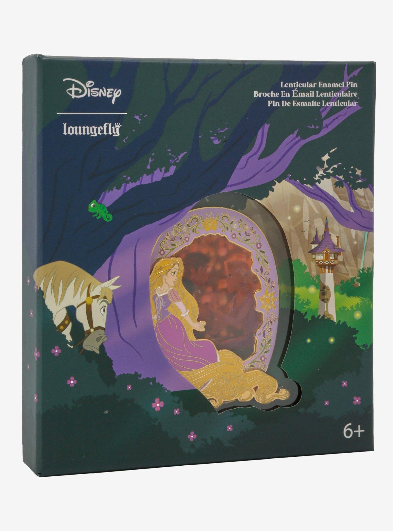 Loungefly Disney Tangled Rapunzel Lenticular Enamel Pin, , hi-res