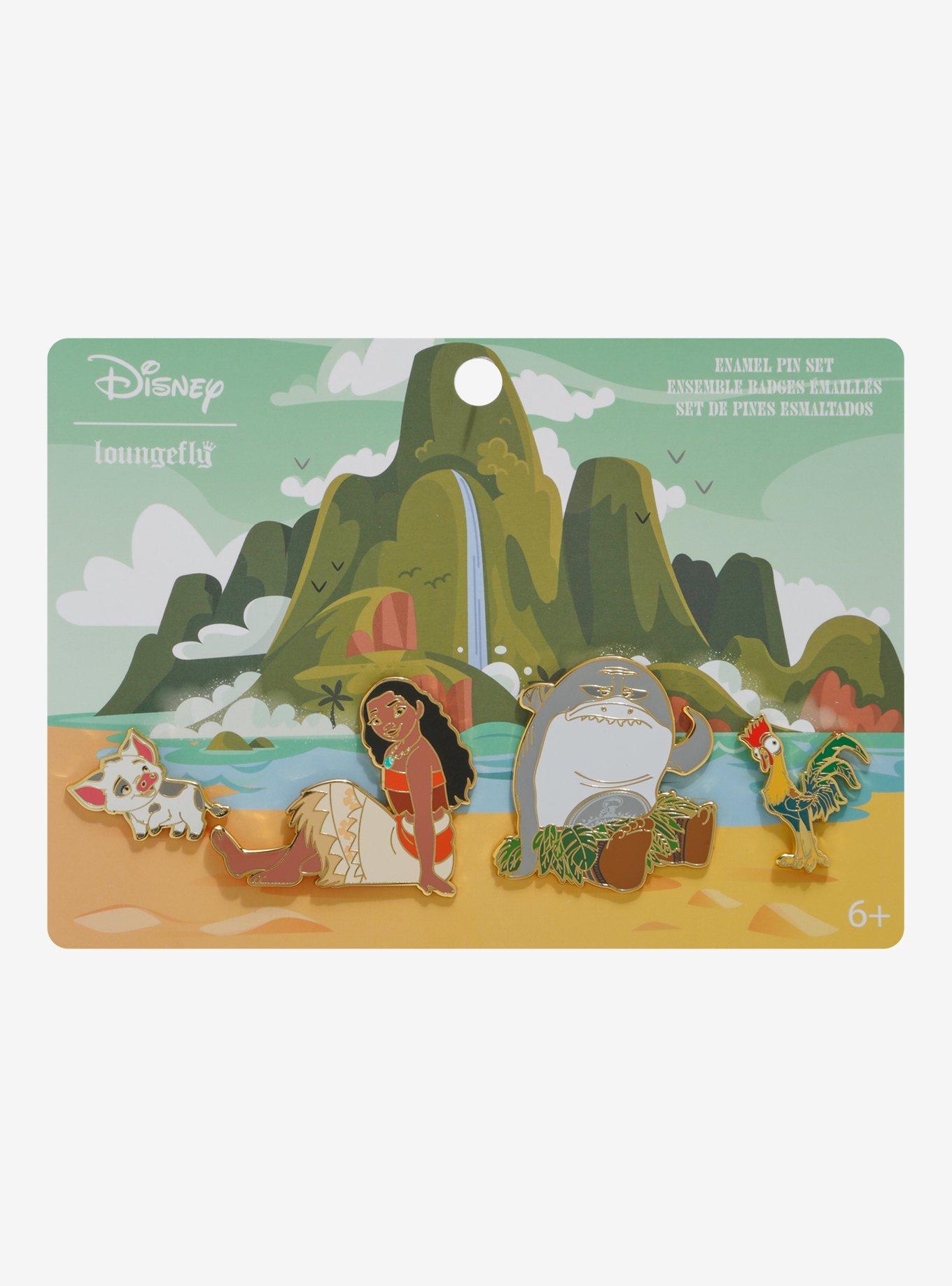 Loungefly Disney Moana Group Enamel Pin Set, , alternate