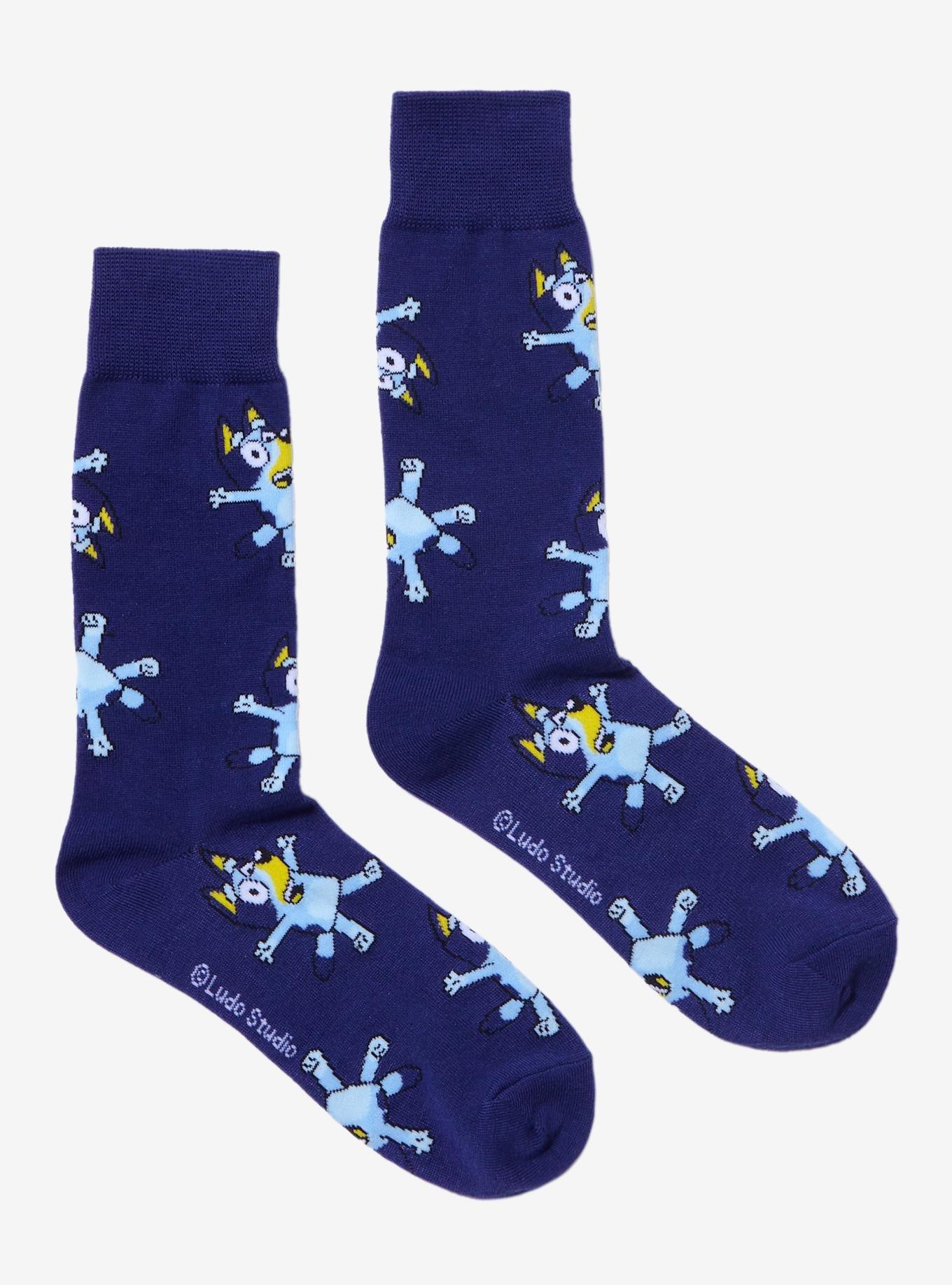 Bluey Toss Print Crew Socks, , alternate