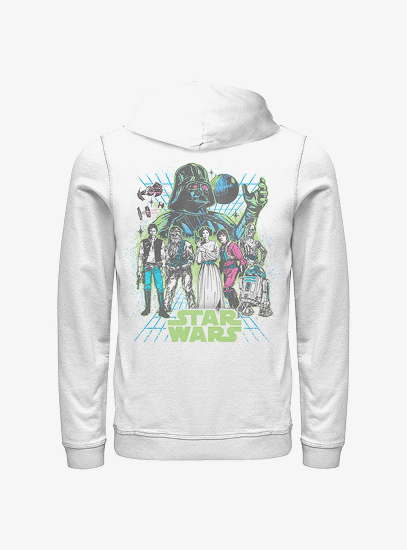 Star Wars Vintage Poster Grid Hoodie, WHITE, alternate