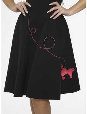 Black Hot Pink Poodle Skirt, , hi-res