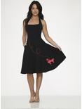 Black Hot Pink Poodle Skirt, BLACK, alternate