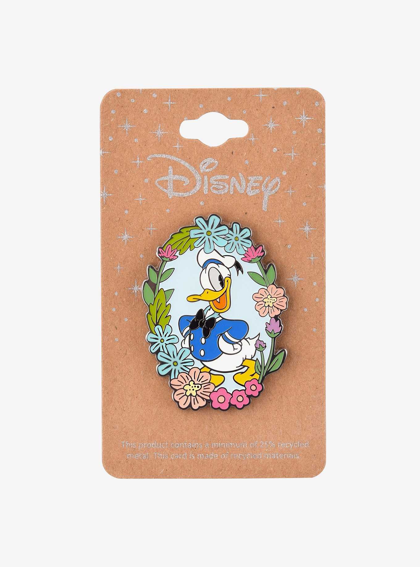 Disney Donald Duck Flower Portrait Enamel Pin — BoxLunch Exclusive, , hi-res