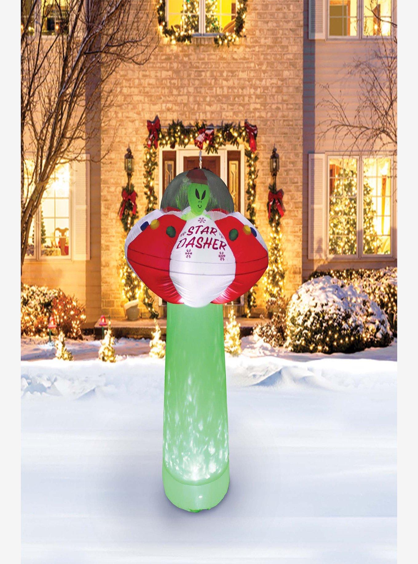 Star Dasher UFO with Tractor Beam Inflatable Decor, , alternate