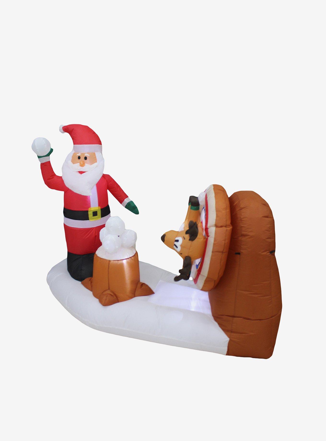 Animated Snowball Fight Inflatable Decor, , alternate