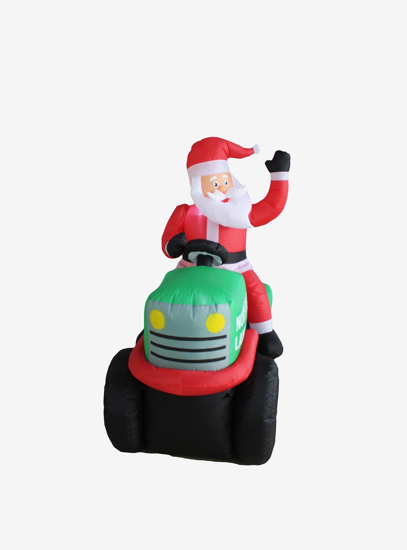 North Pole Lawn Care Santa Inflatable Decor, , alternate