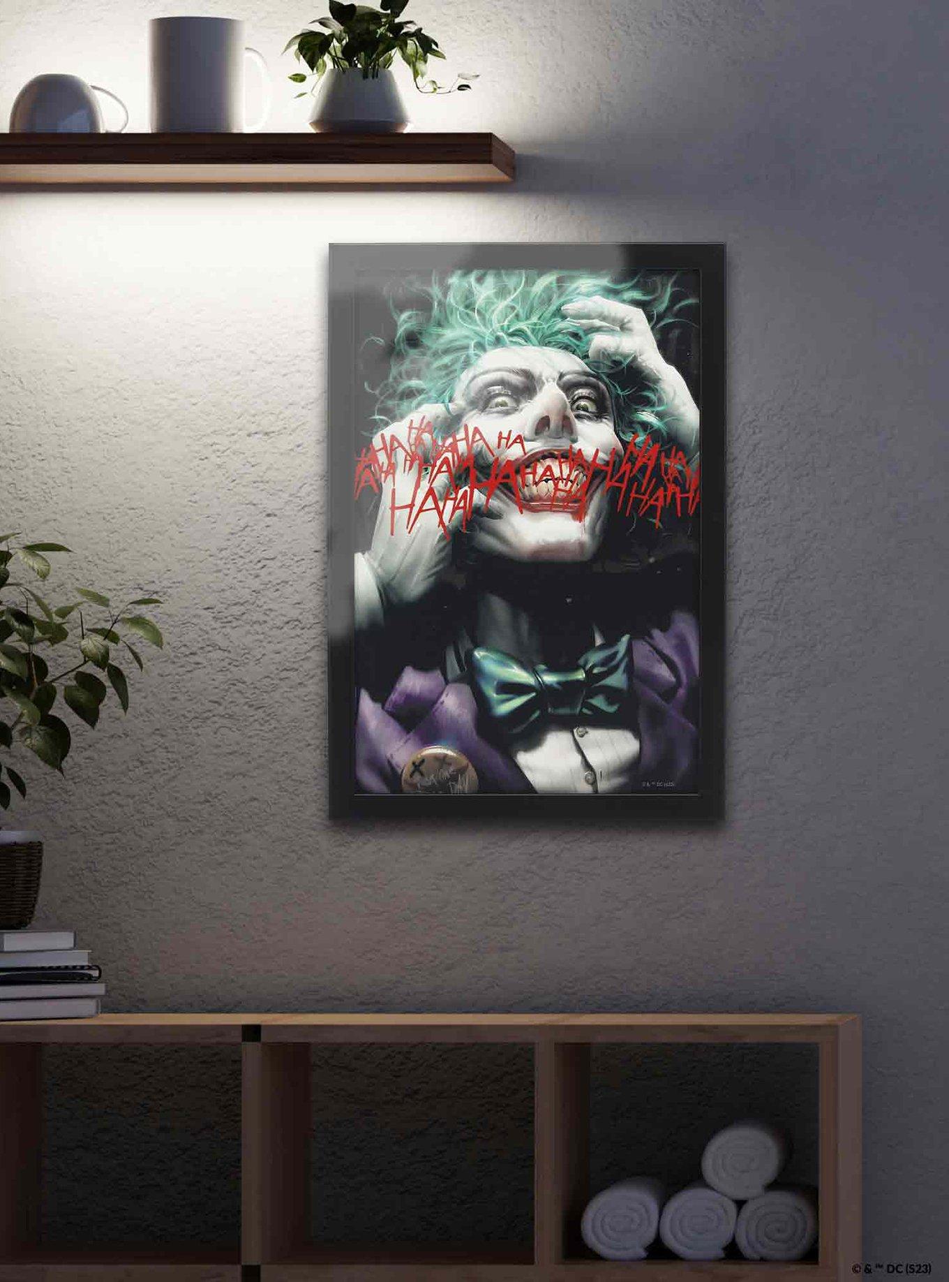 DC Comics The Joker Haha Framed Wood Wall Decor