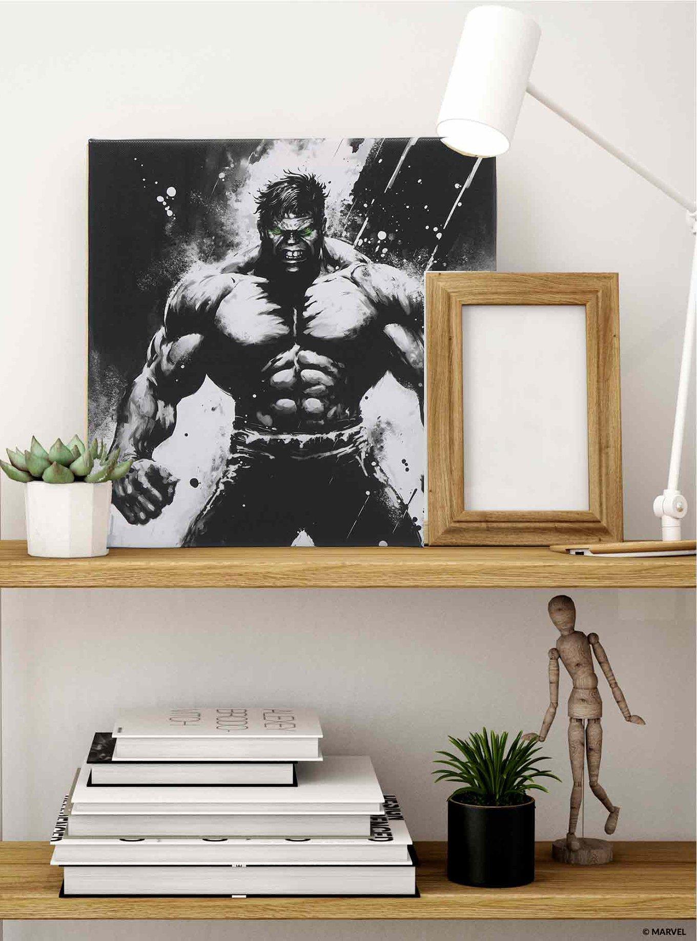 Marvel The Incredible Hulk Black & White Canvas Wall Decor, , hi-res