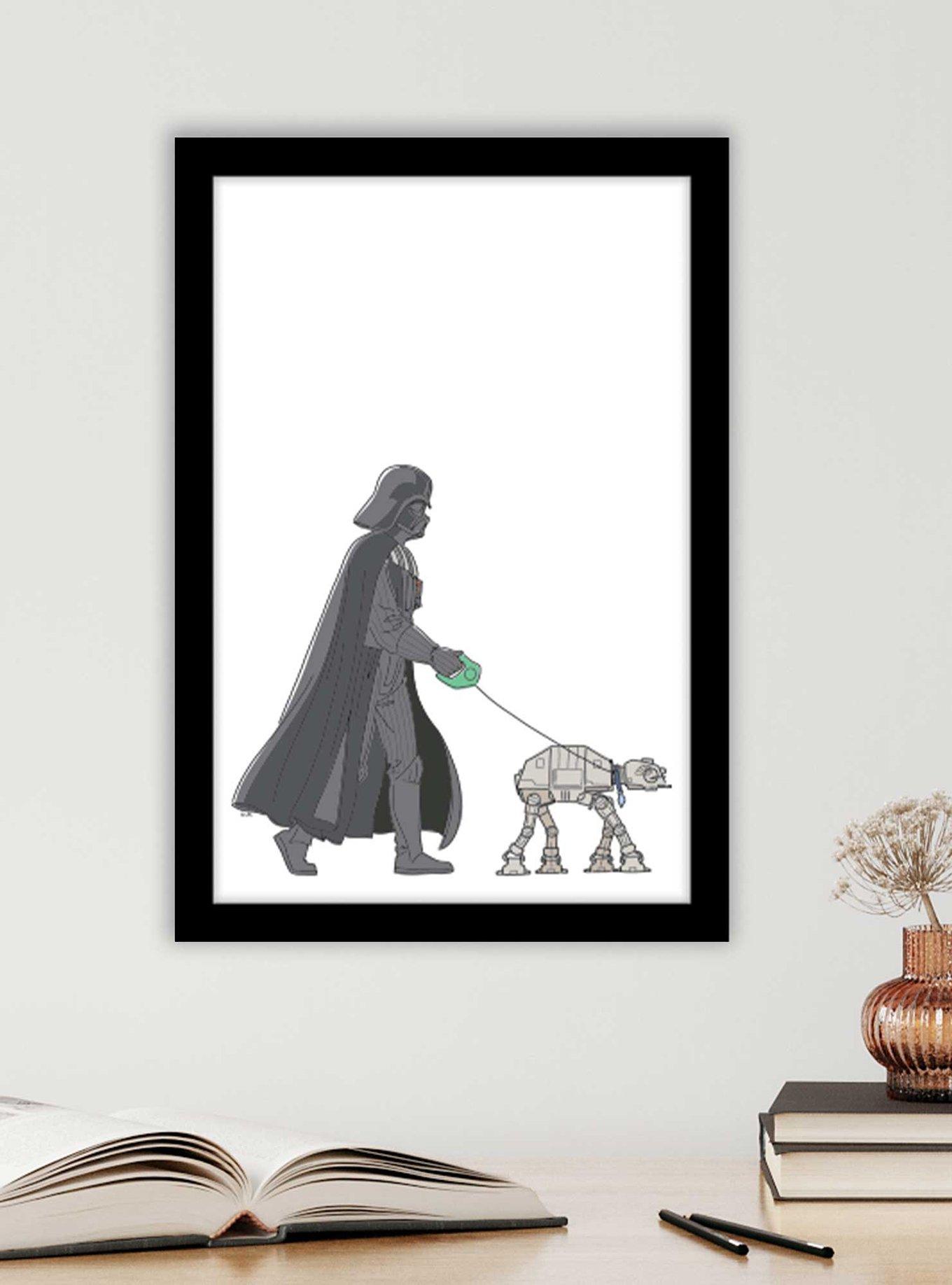 Star Wars Darth Vader & AT-AT Framed Wood Wall Decor, , hi-res