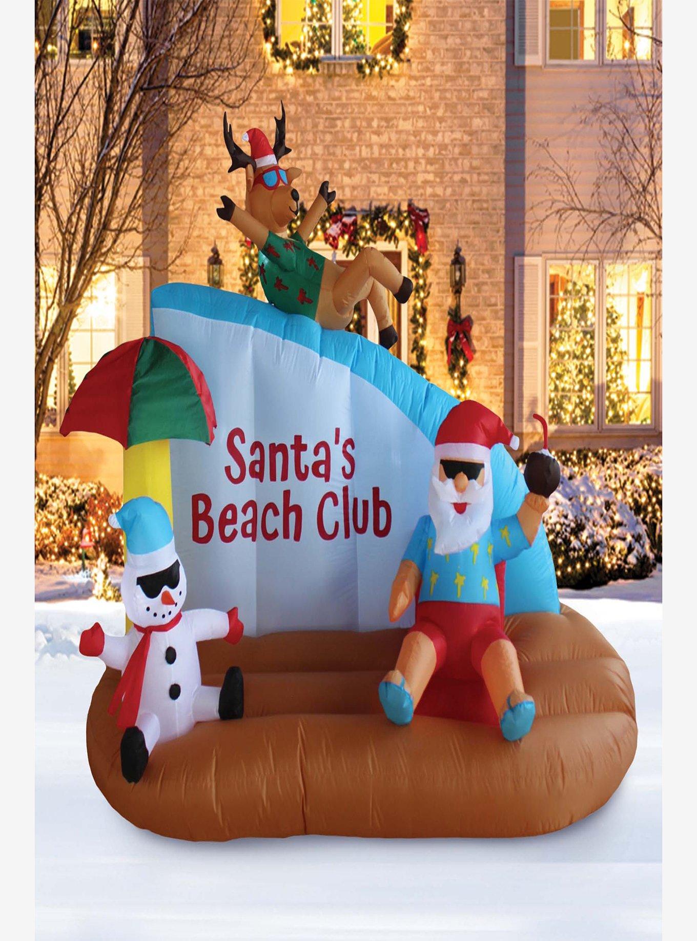 Santa's Beach Club Inflatable Decor, , alternate