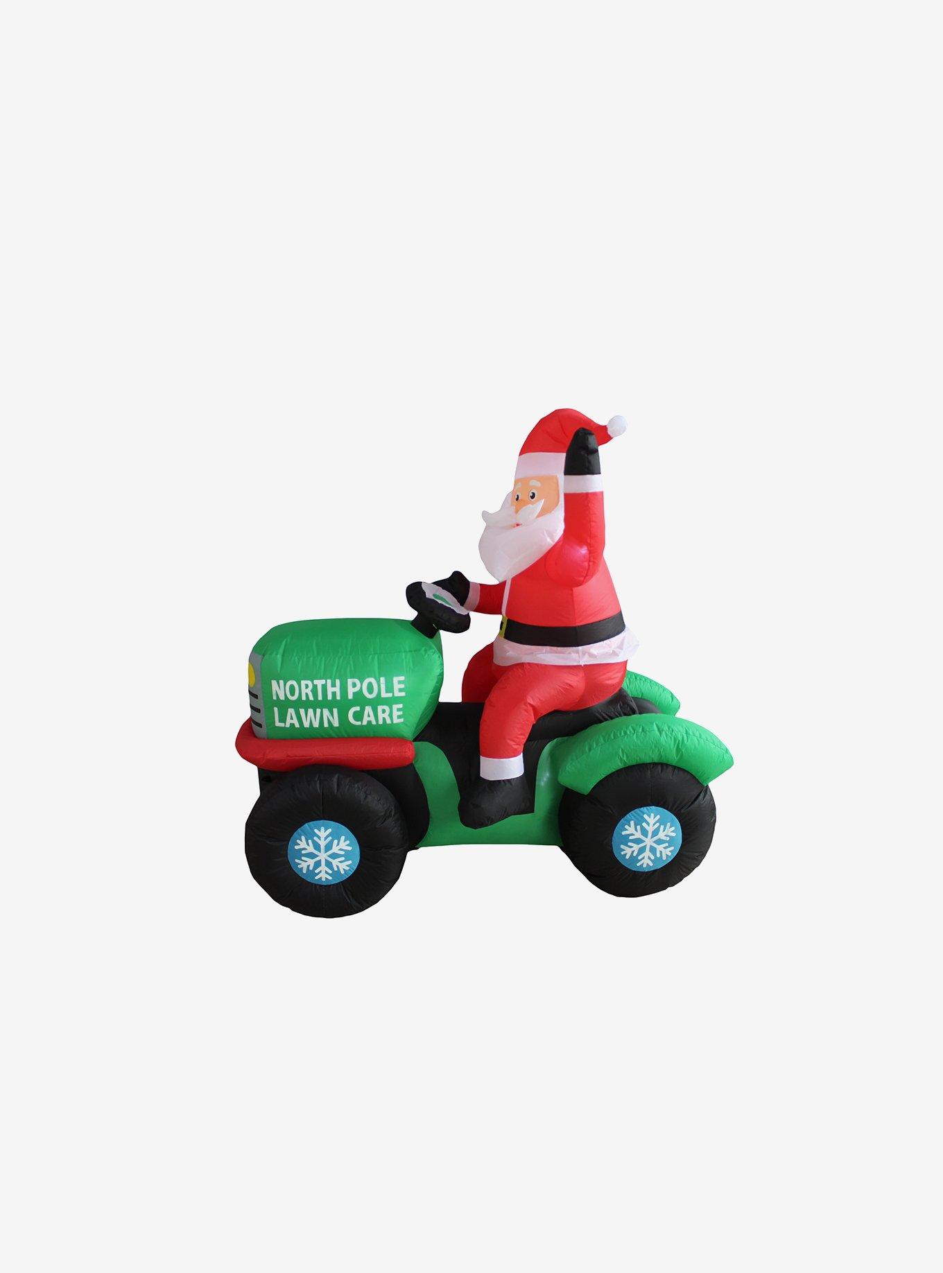 North Pole Lawn Care Santa Inflatable Decor, , alternate