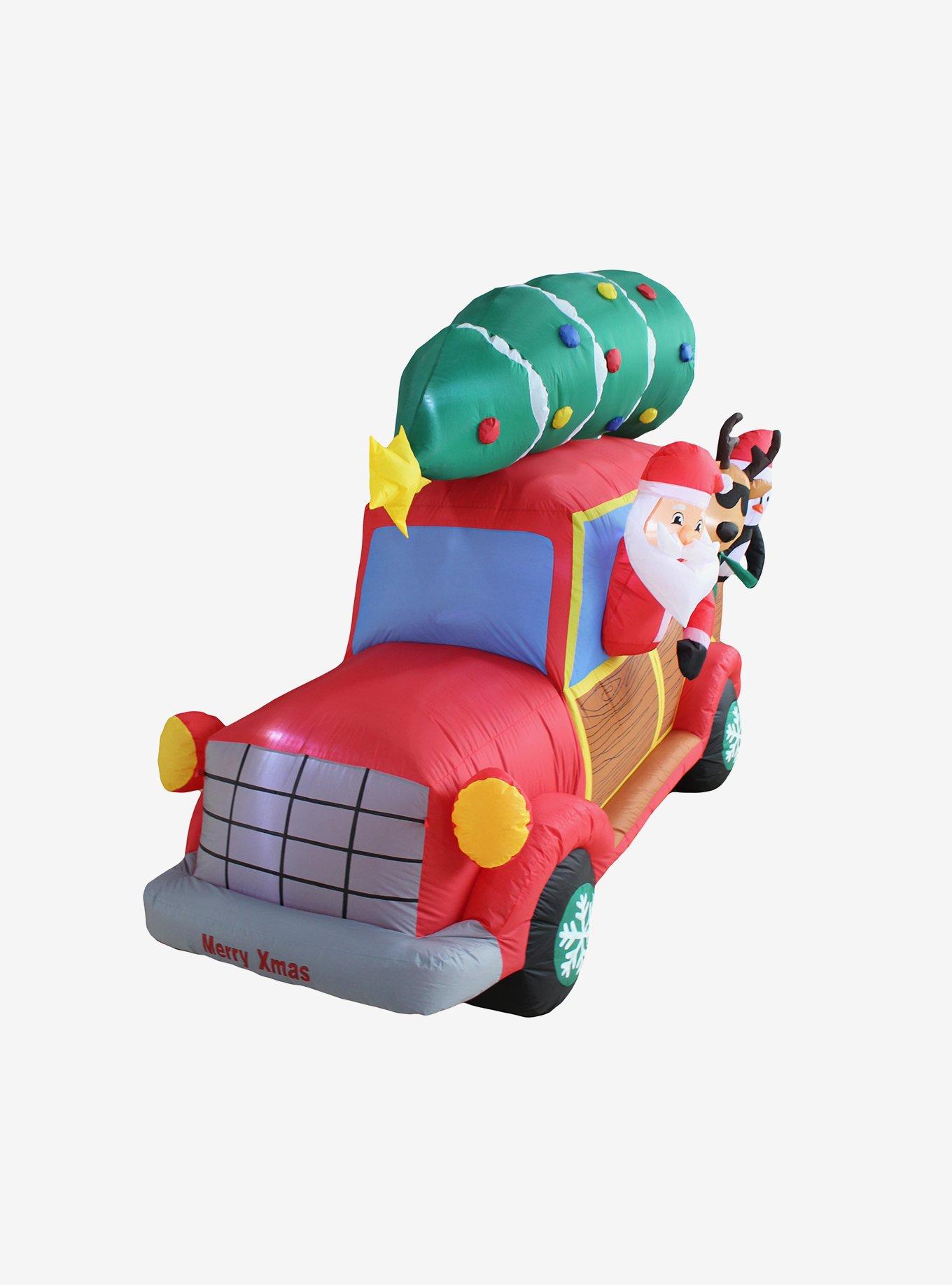 Santa's Christmas Woody Inflatable Decor, , hi-res