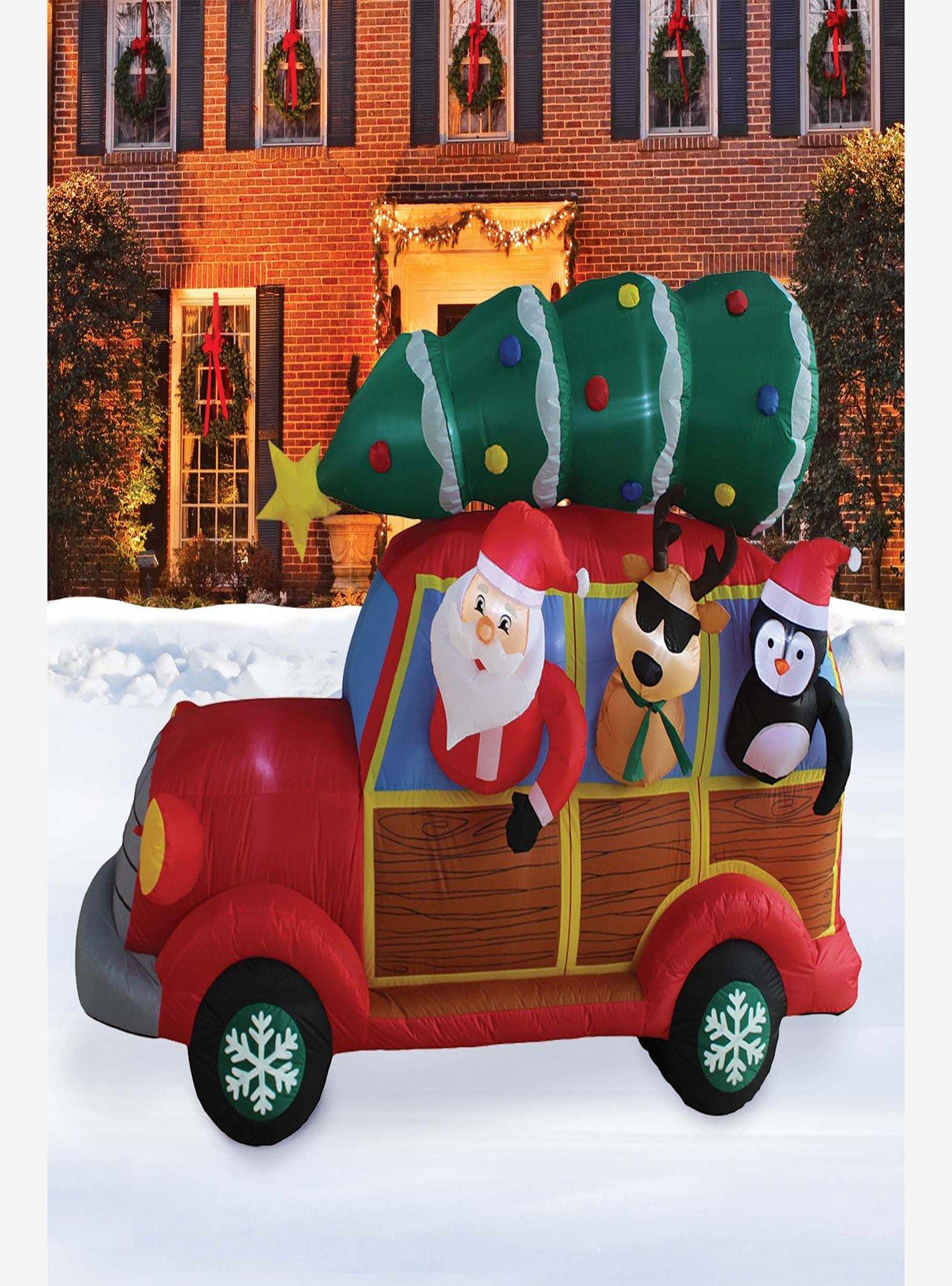 Santa's Christmas Woody Inflatable Decor, , alternate