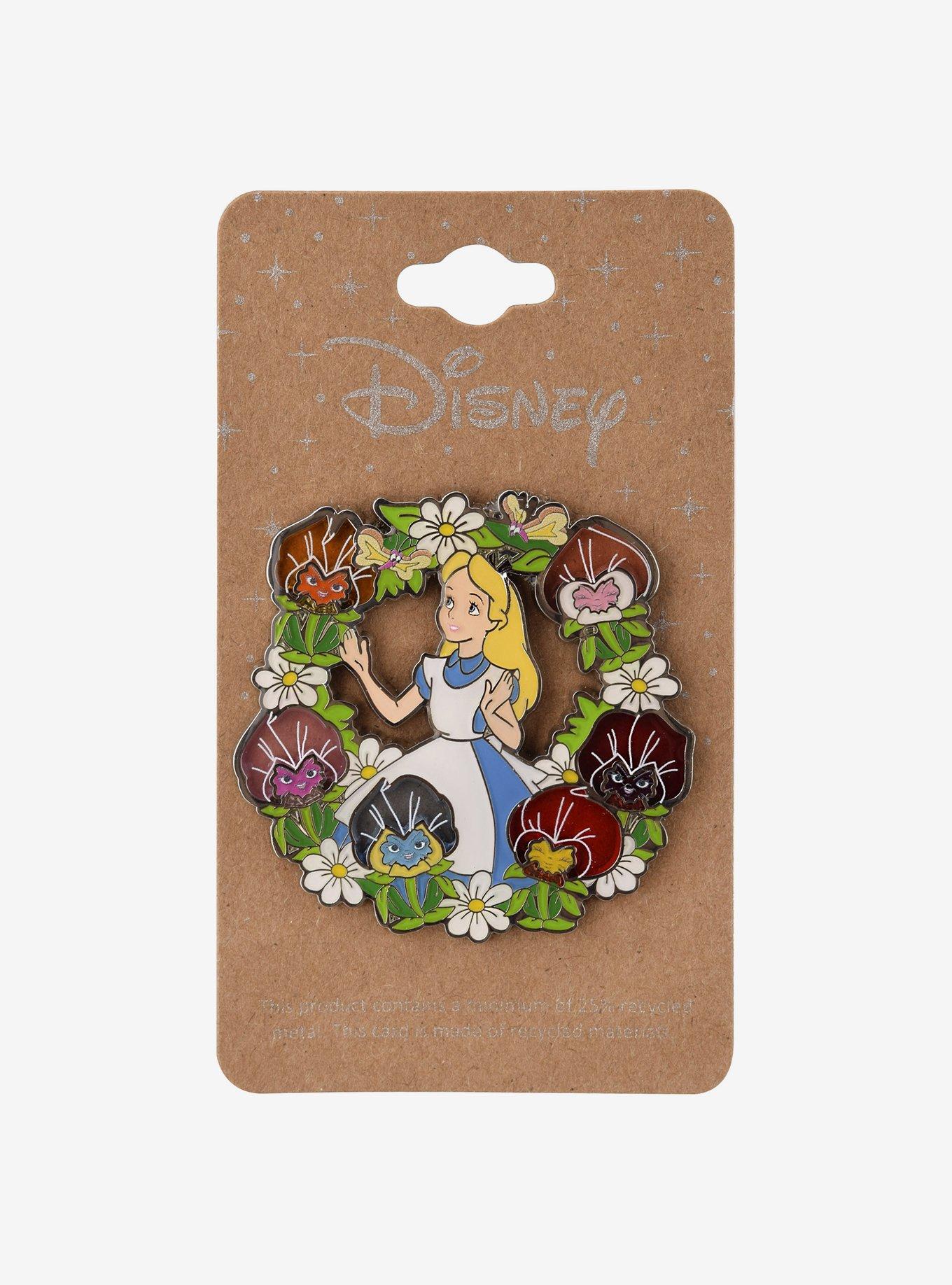 Disney Alice in Wonderland Alice Flower Wreath Enamel Pin &mdash; BoxLunch Exclusive, , alternate