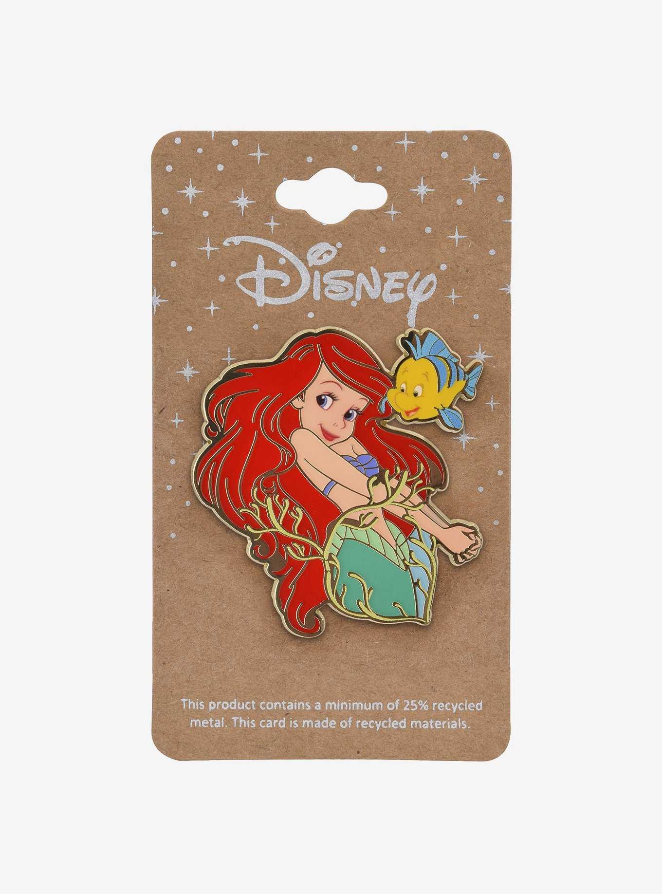 Disney The Little Mermaid Ariel and Flounder Enamel Pin — BoxLunch Exclusive, , hi-res
