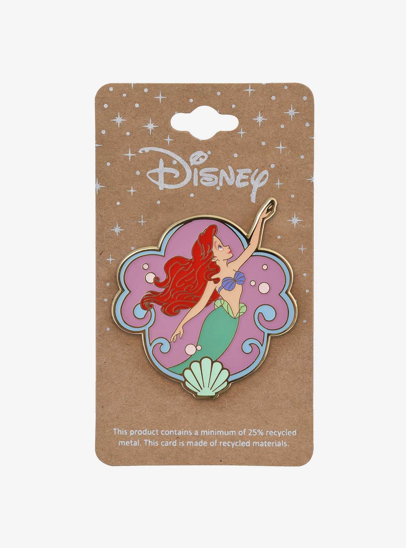 Disney The Little Mermaid Ariel Swimming Shell Frame Enamel Pin — BoxLunch Exclusive, , hi-res