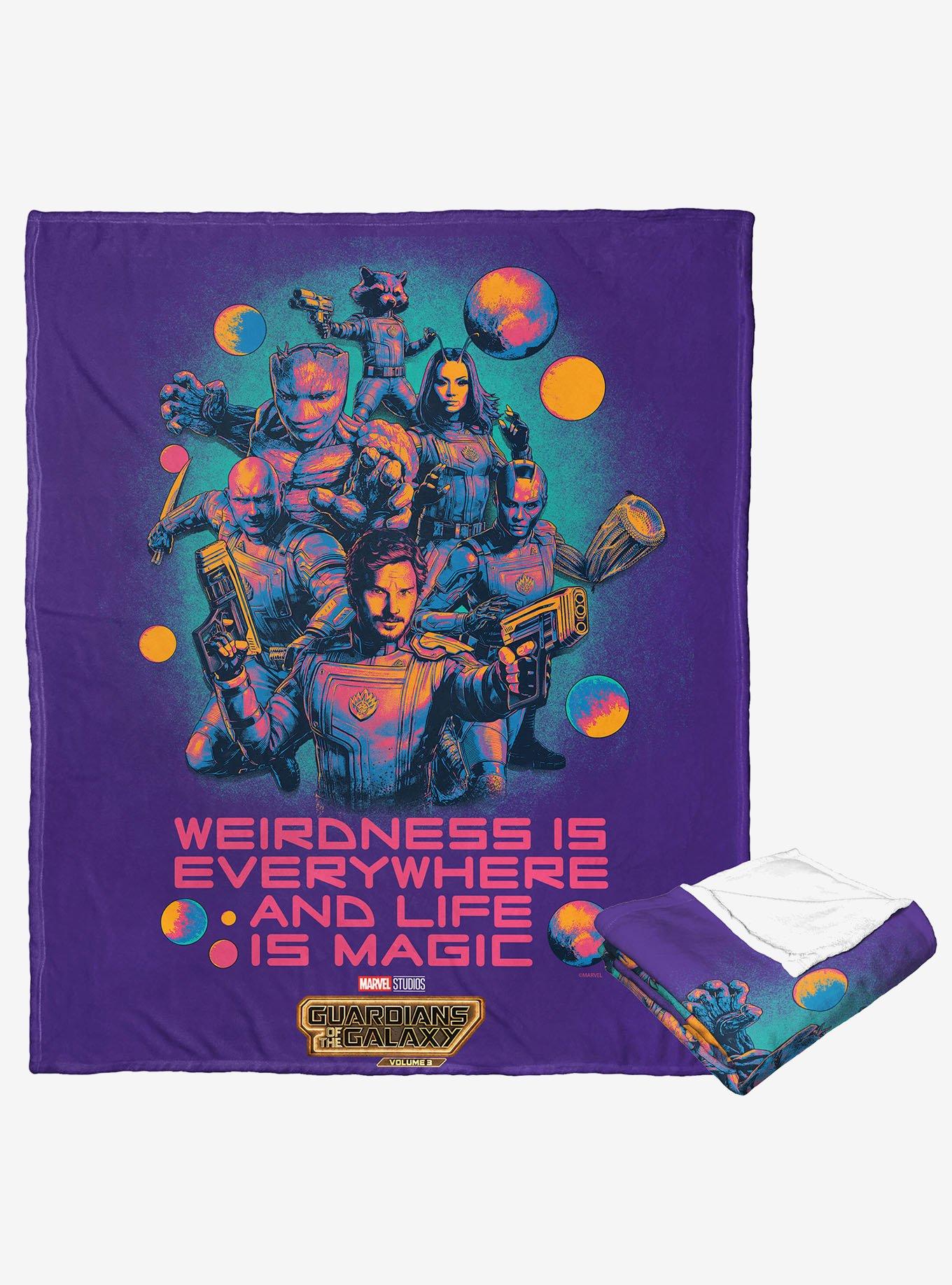 Marvel Guardians of the Galaxy: Vol. 3 Weirdness Is Everywhere Silk Touch Throw Blanket, , hi-res