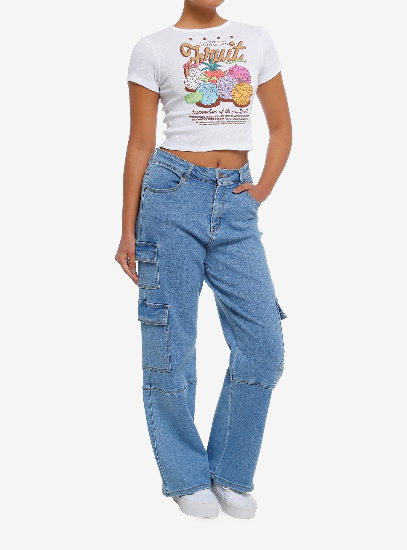 One Piece Devil Fruits Ribbed Girls Baby T-Shirt, MULTI, alternate