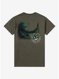 Disturbed Down With The Sickness Demon Face Boyfriend Fit Girls T-Shirt, MILITARY GREEN, alternate