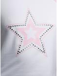 Sweet Society Rhinestone Star Girls Crop Baby Raglan T-Shirt, , alternate