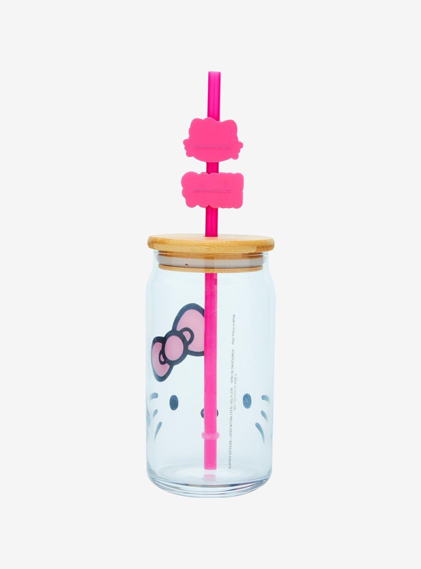 Hello Kitty Face Glass Cup