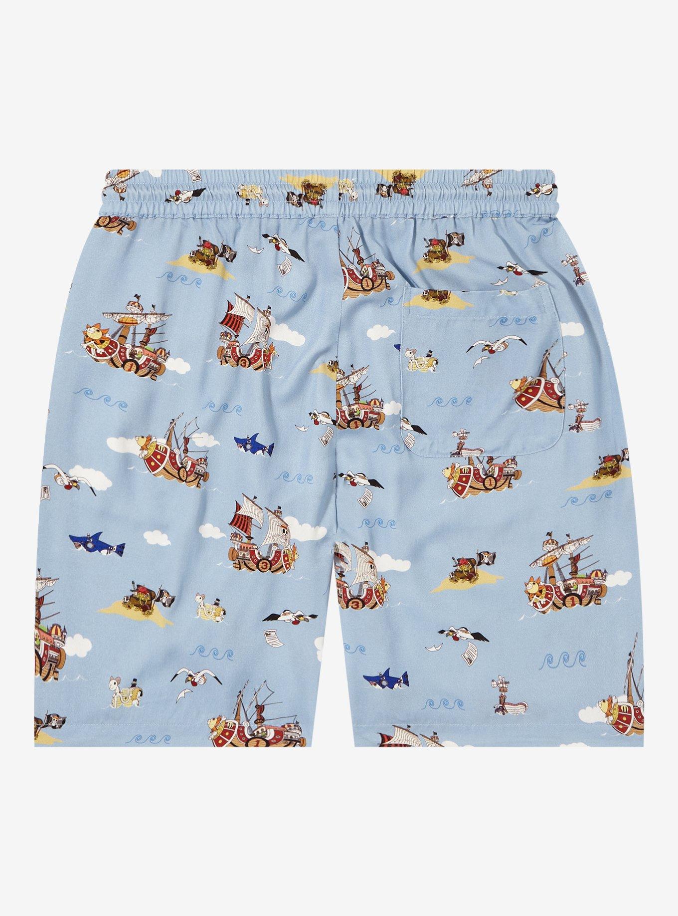 One Piece Ships Allover Print Woven Shorts - BoxLunch Exclusive