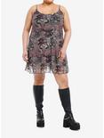 Cosmic Aura Skull Cowboy Slip Dress Plus Size, BLACK, alternate