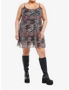 Cosmic Aura Skull Cowboy Slip Dress Plus Size, , hi-res