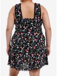 Thorn & Fable Butterfly Floral Lace Babydoll Dress Plus Size, BLUE, alternate
