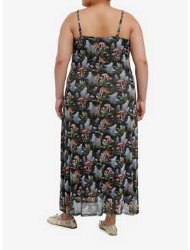 Thorn & Fable Mushrooms & Ghosts Strappy Midaxi Dress Plus Size, , hi-res