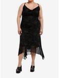 Thorn & Fable Skeleton Fairy Hanky Hem Maxi Slip Dress Plus Size, BROWN, alternate