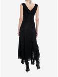 Cosmic Aura Black Lace Slit Maxi Dress, BLACK, alternate