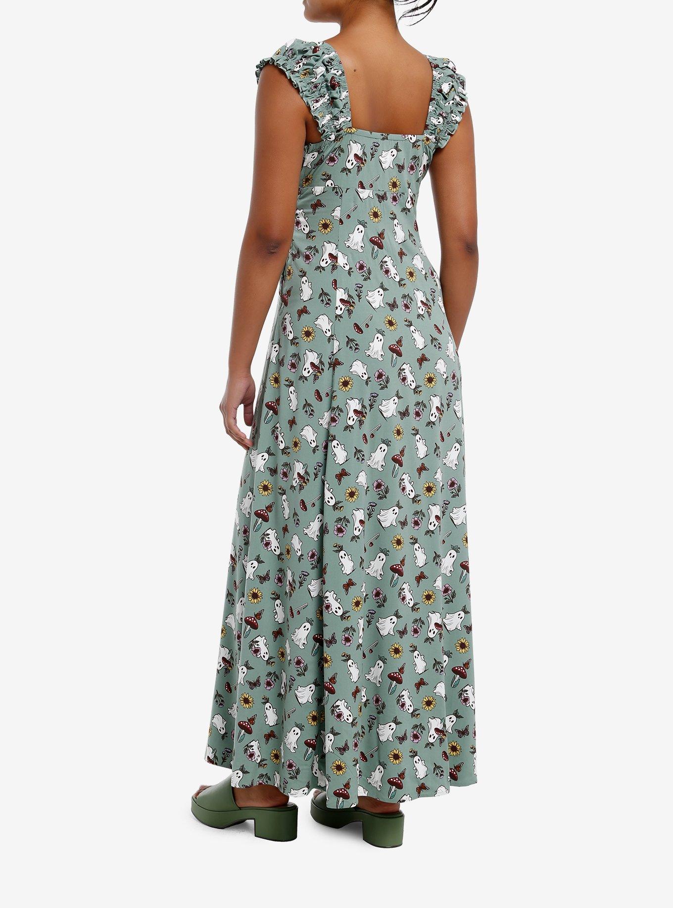 Thorn & Fable Mushroom Ghost Empire Maxi Dress, , alternate