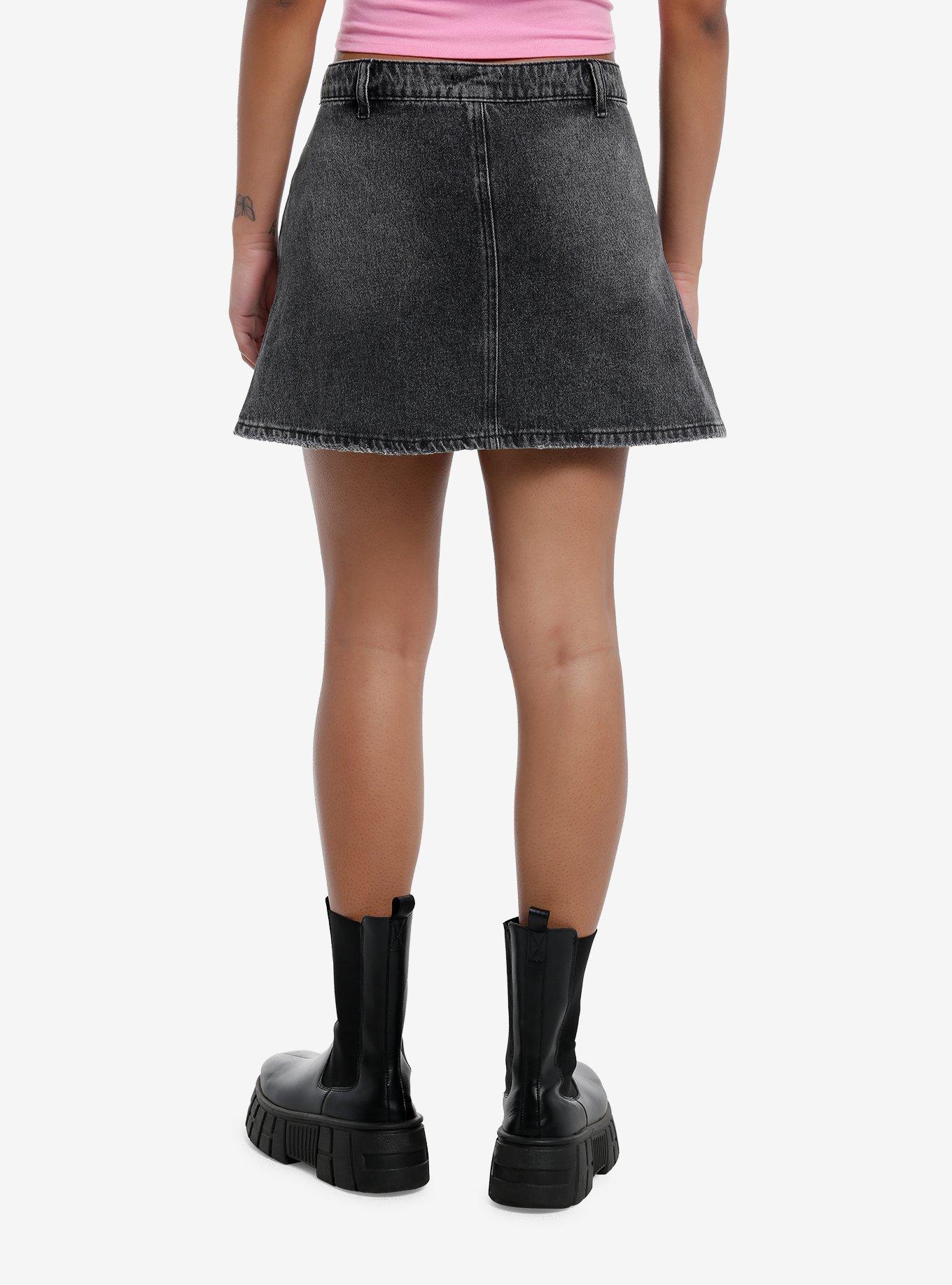 Sweet Society Pink Tiger Denim Mini Skirt, , hi-res
