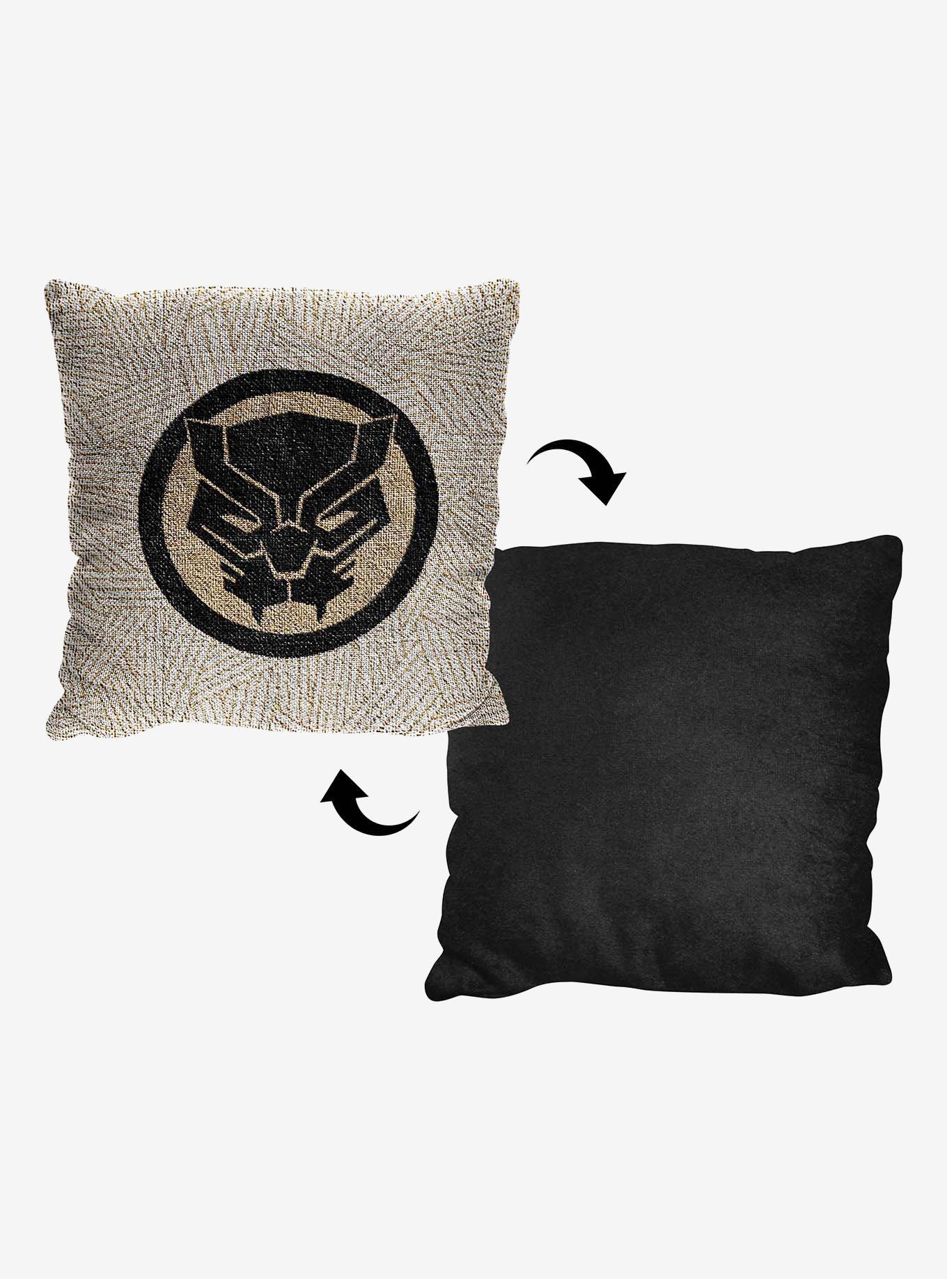 Marvel Black Panther Facing Fierce Jacquard Pillow, , hi-res