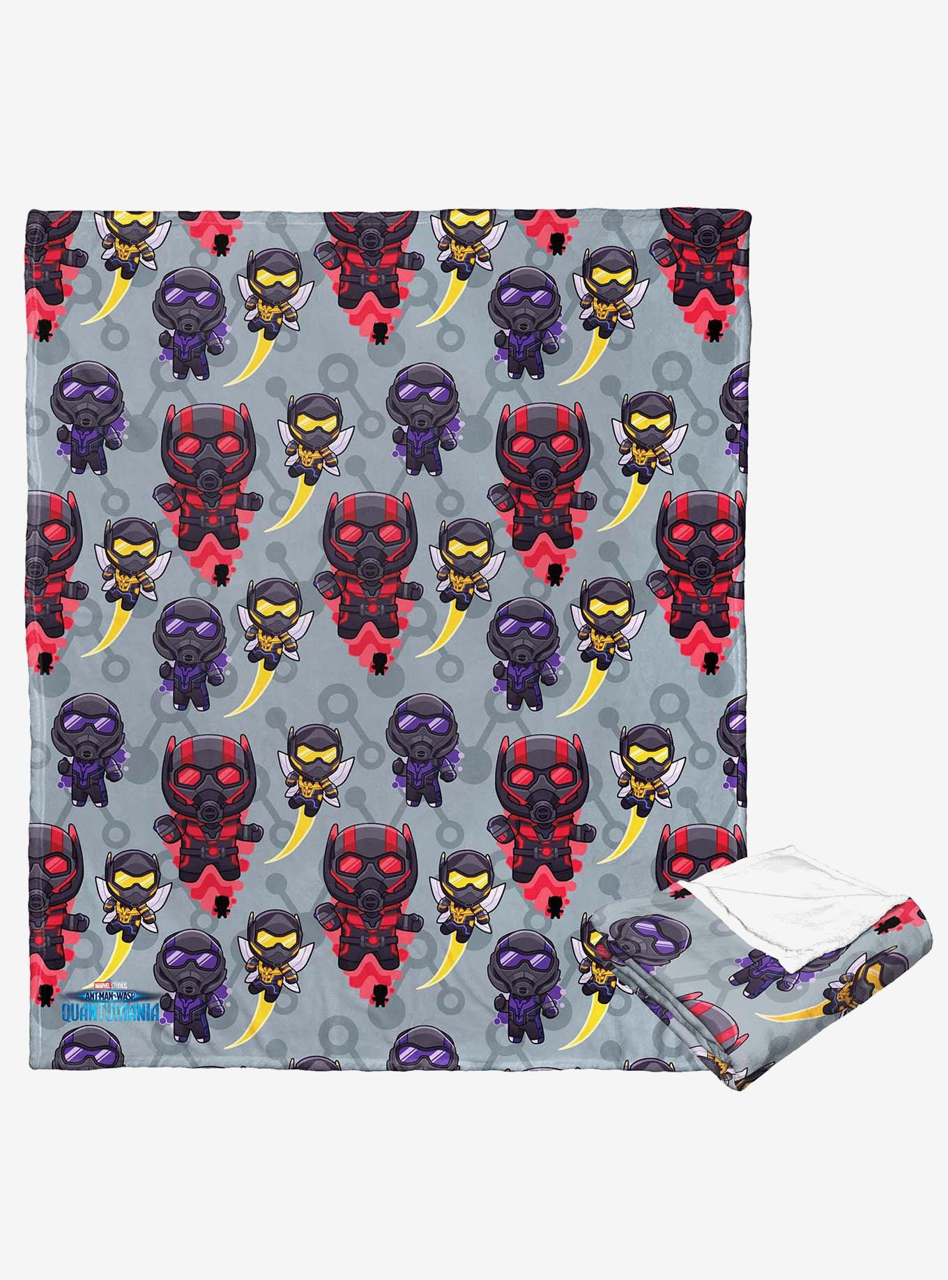 Marvel Ant-Man Quantumania Chibi Team Silk Touch Throw Blanket, , alternate