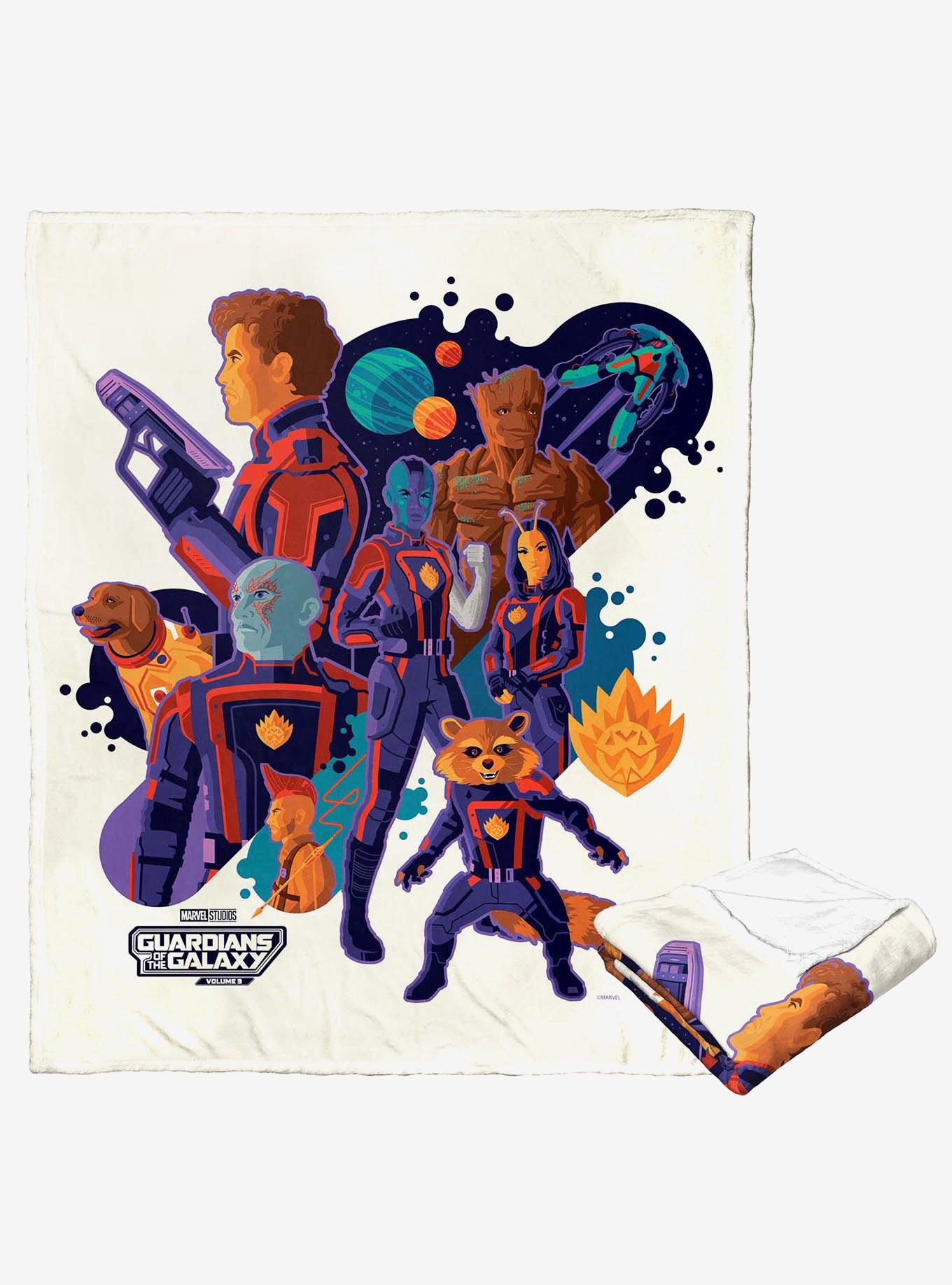 Marvel Guardians of the Galaxy: Vol. 3 Galactic Pop Art Silk Touch Throw Blanket, , alternate