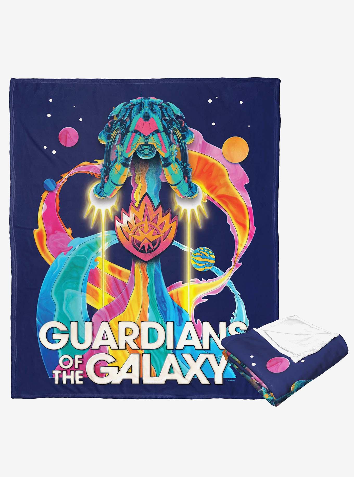 Marvel Guardians of the Galaxy: Vol. 3 Psychedelic Space Ship Silk Touch Throw Blanket, , hi-res