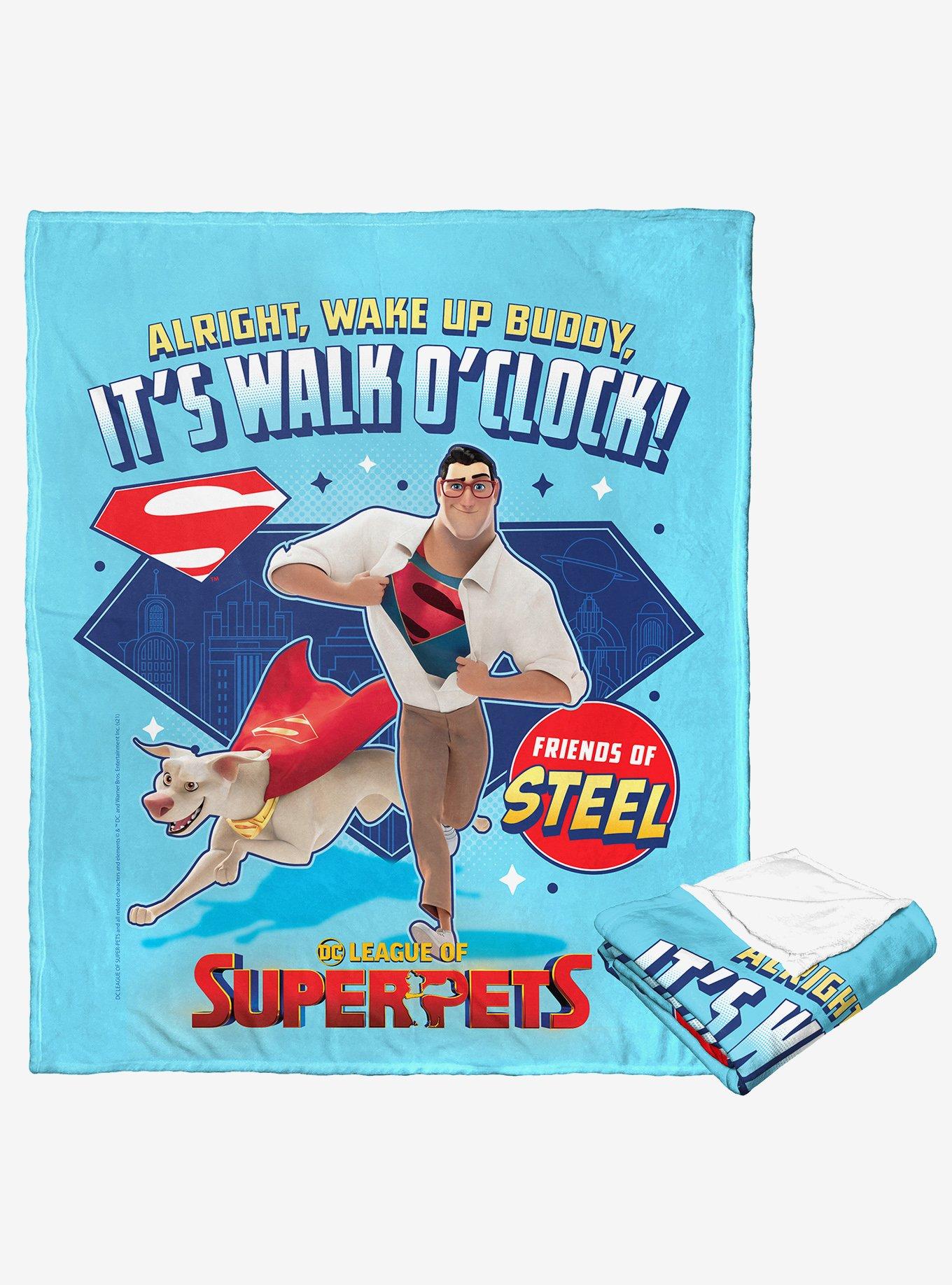 DC League Of Super-Pets Walk O' Clock Silk Touch Throw Blanket, , alternate