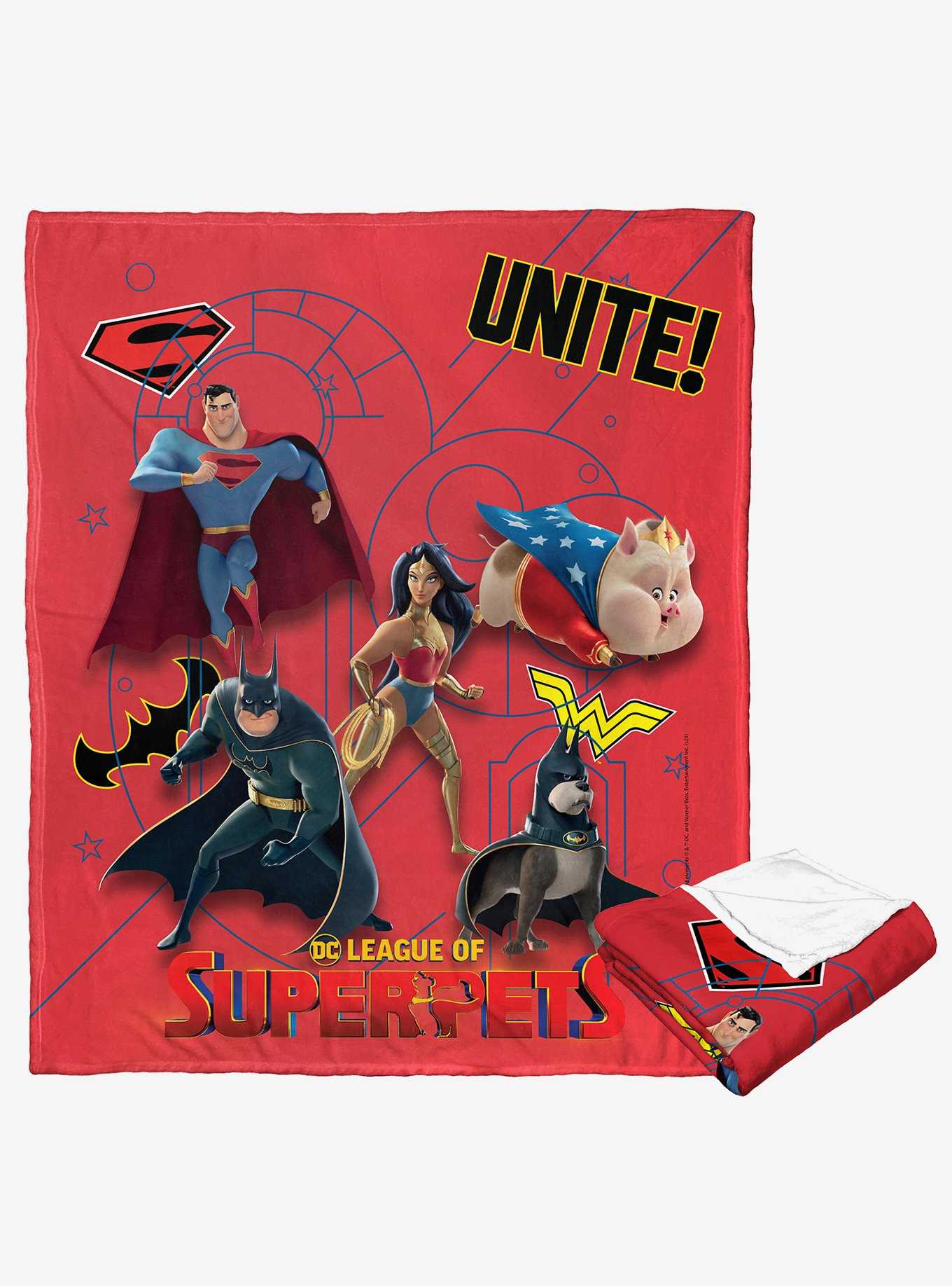 DC League Of Super-Pets Super Pet Team Silk Touch Throw Blanket, , hi-res