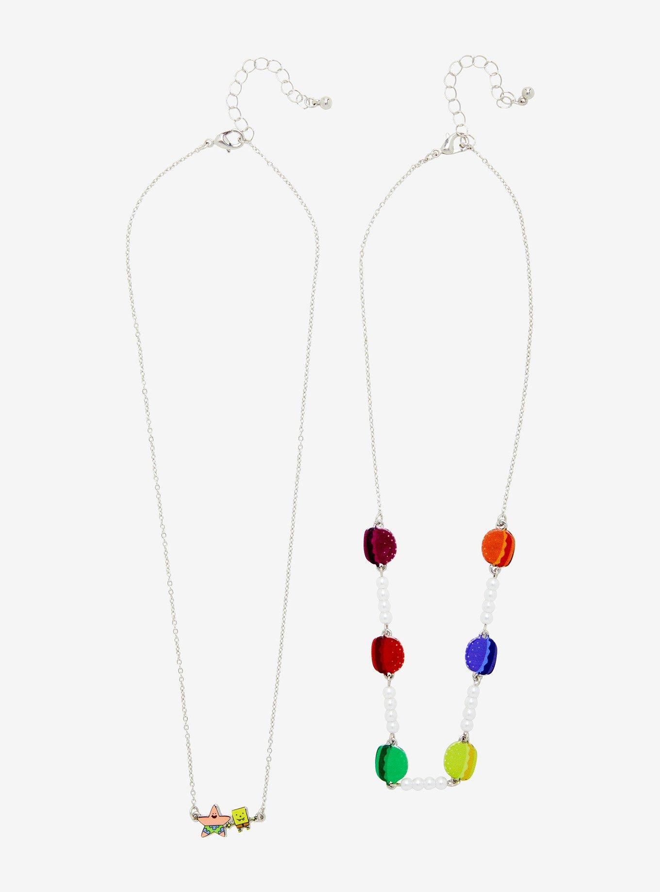 SpongeBob SquarePants Patrick and SpongeBob Krabby Patty Necklace Set &mdash; BoxLunch Exclusive, , alternate