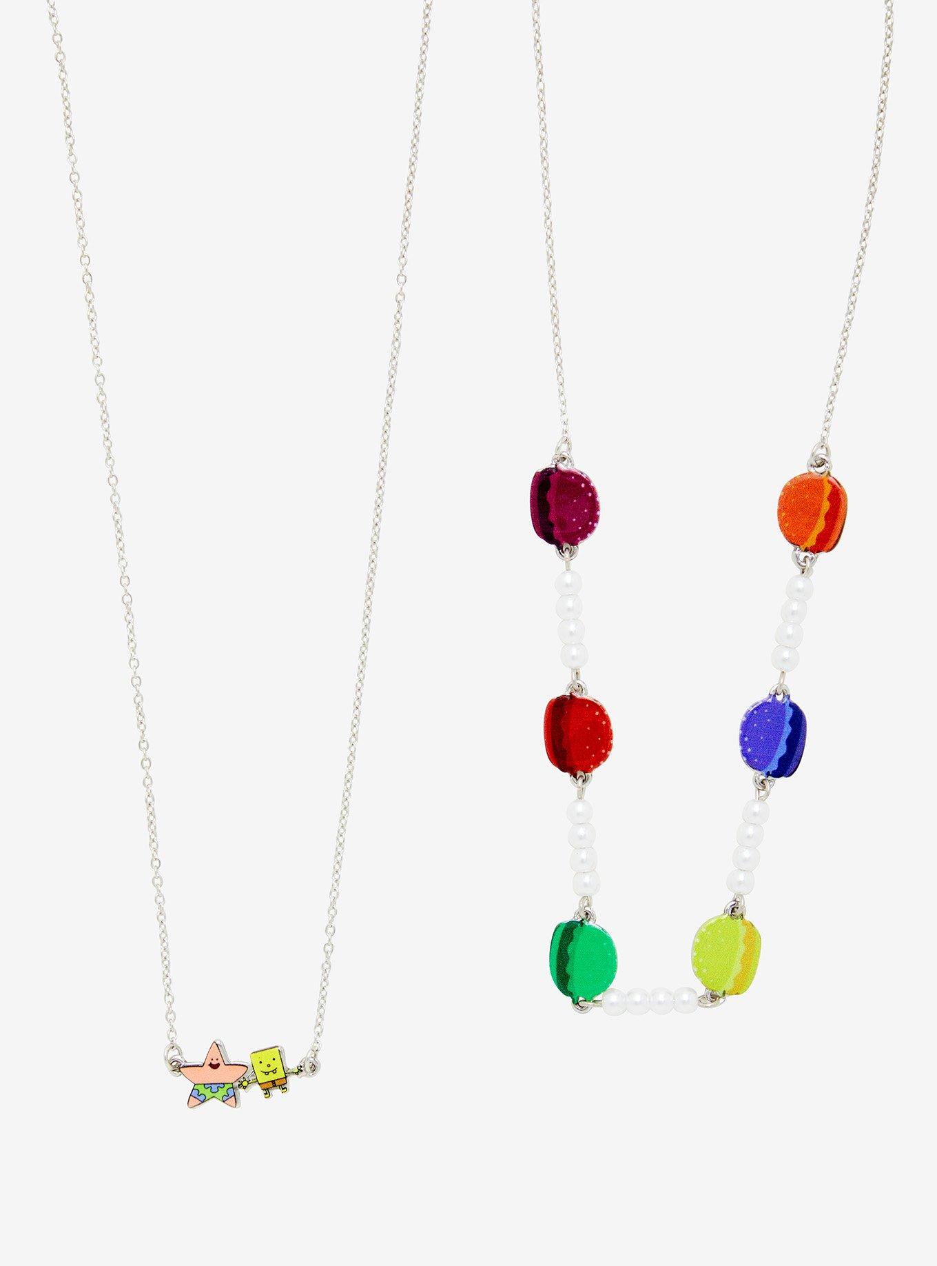 SpongeBob SquarePants Patrick and SpongeBob Krabby Patty Necklace Set &mdash; BoxLunch Exclusive, , alternate