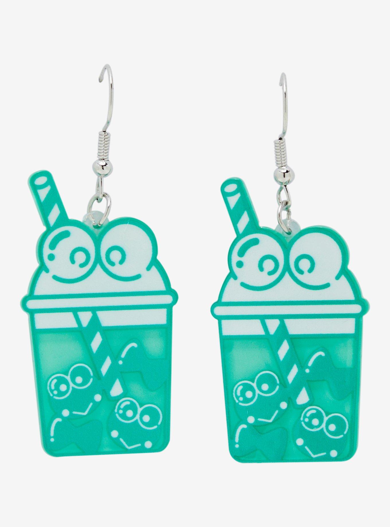 Sanrio Keroppi Boba Earrings — BoxLunch Exclusive, , hi-res